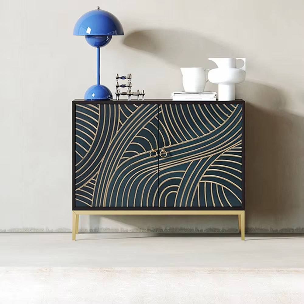 Elegant Golden Patterned SideBoard