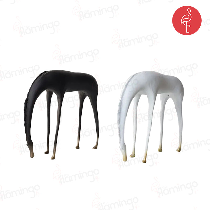 Rigo Metal Black & White Horse