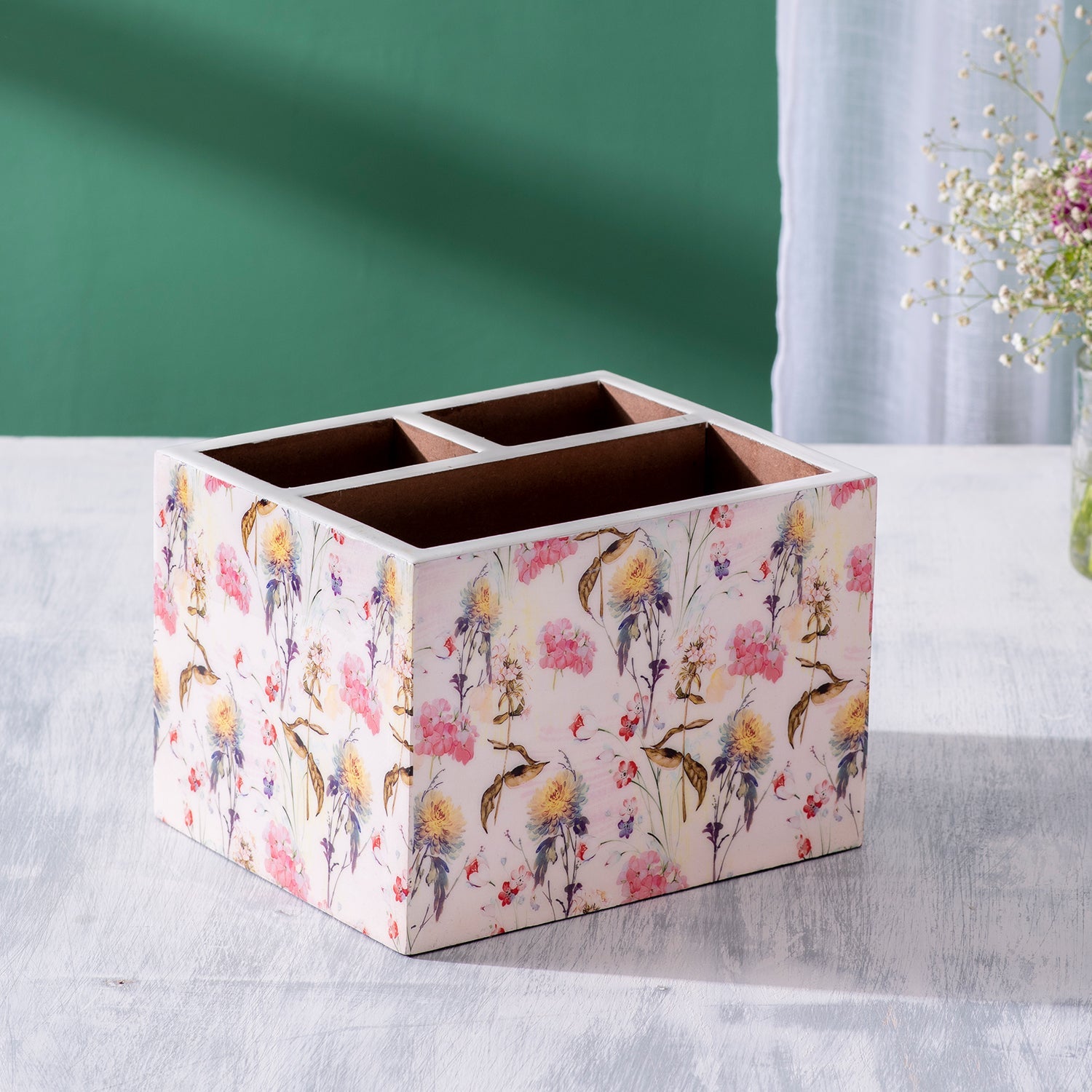 Allure Botanic MDF Enamel Cutlery Holder