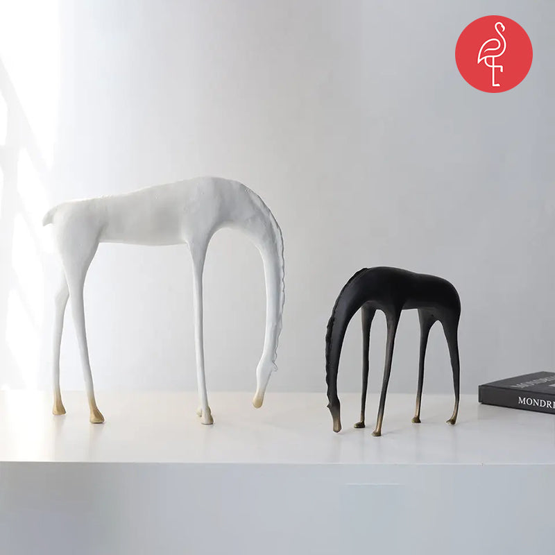 Rigo Metal Black & White Horse