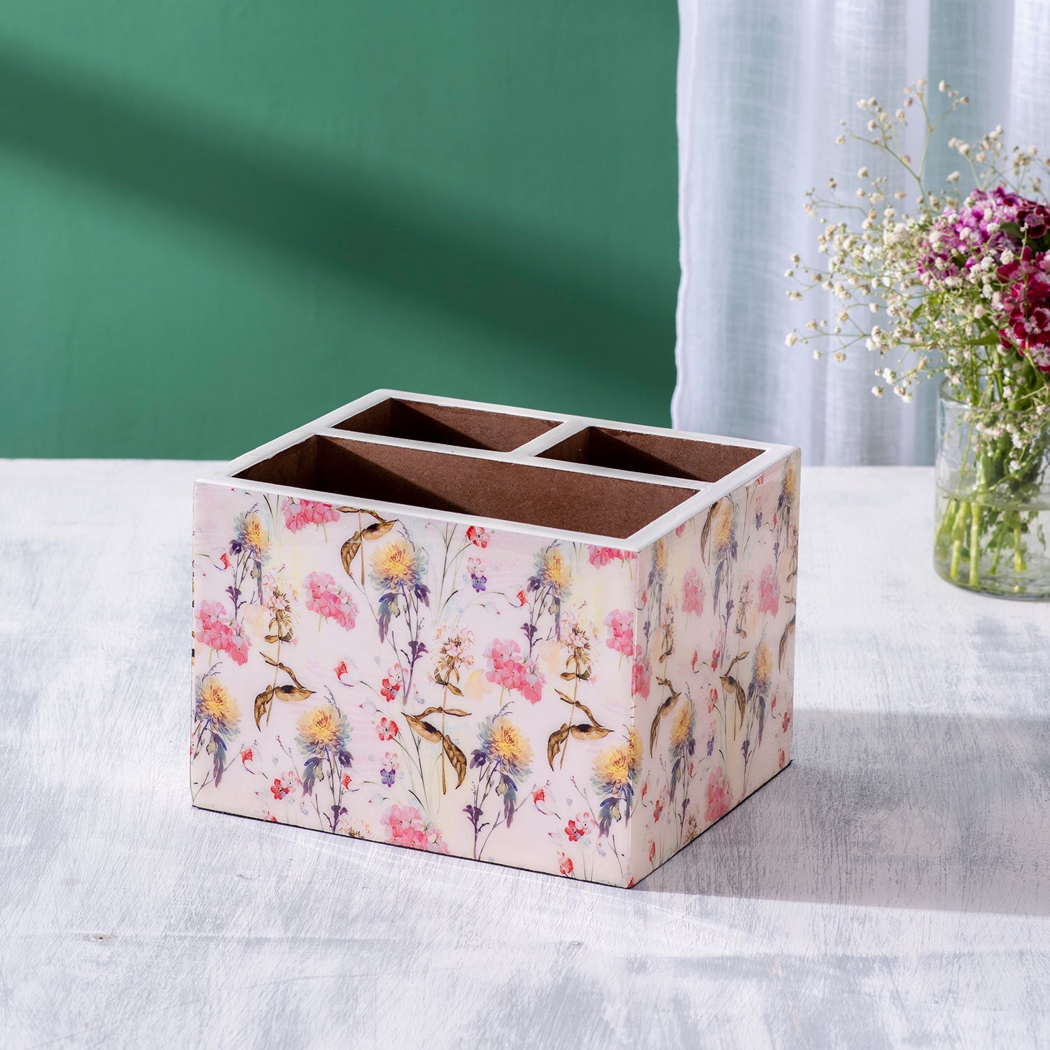 Allure Botanic MDF Enamel Cutlery Holder