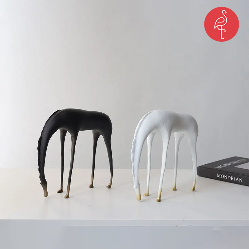 Rigo Metal Black & White Horse