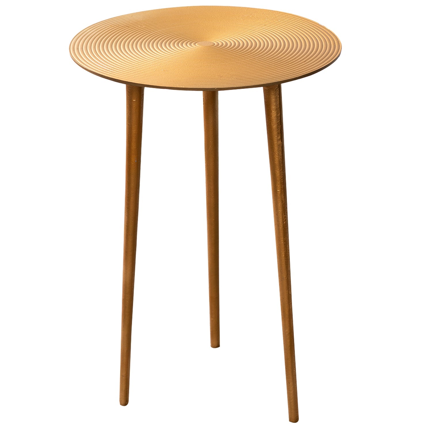 Cosmo Aluminium Rings End Table in Gold Color Set of 2