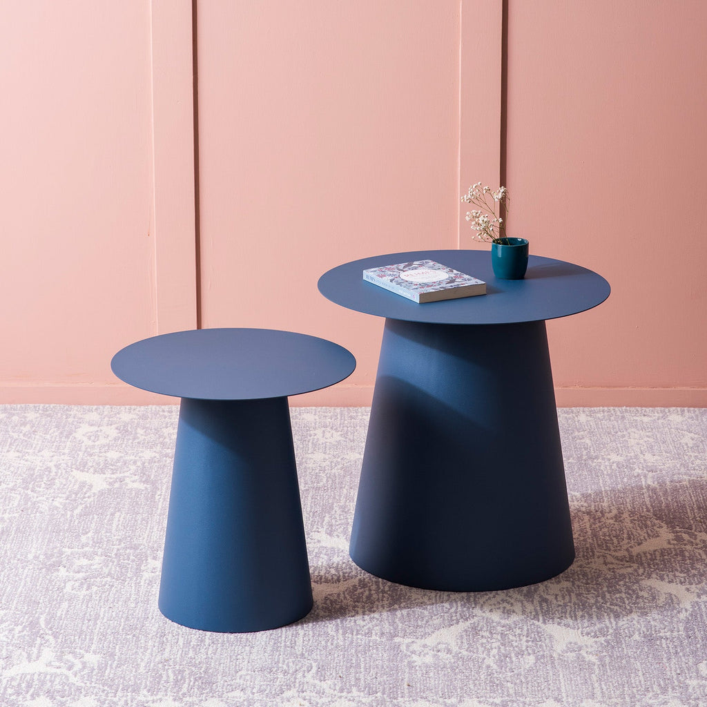 Blue Canyon Metallic End Table Set of 2 | Nestroots