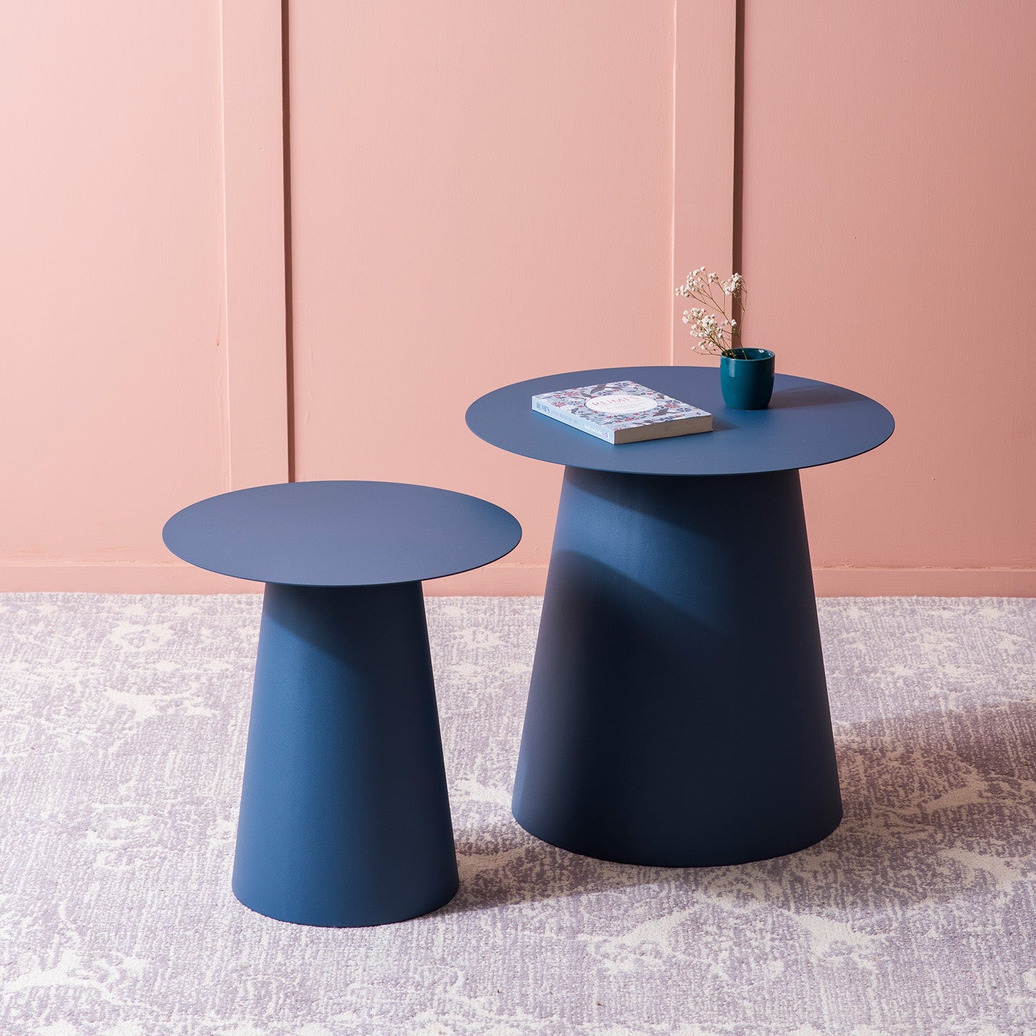 Blue Canyon Metallic End Table Set of 2 | Nestroots