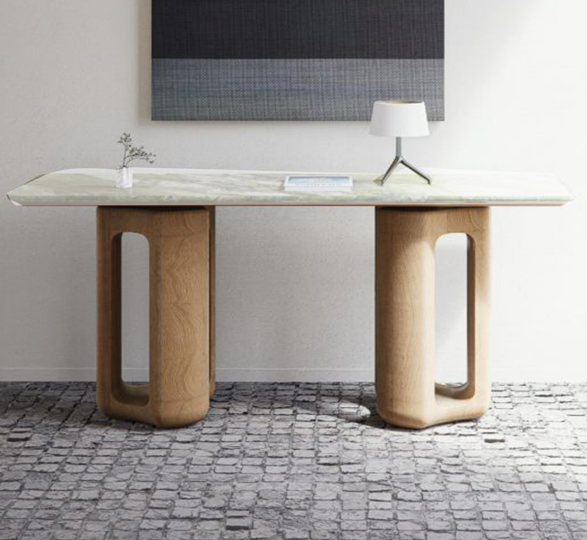Leila Marble-Top Console Table