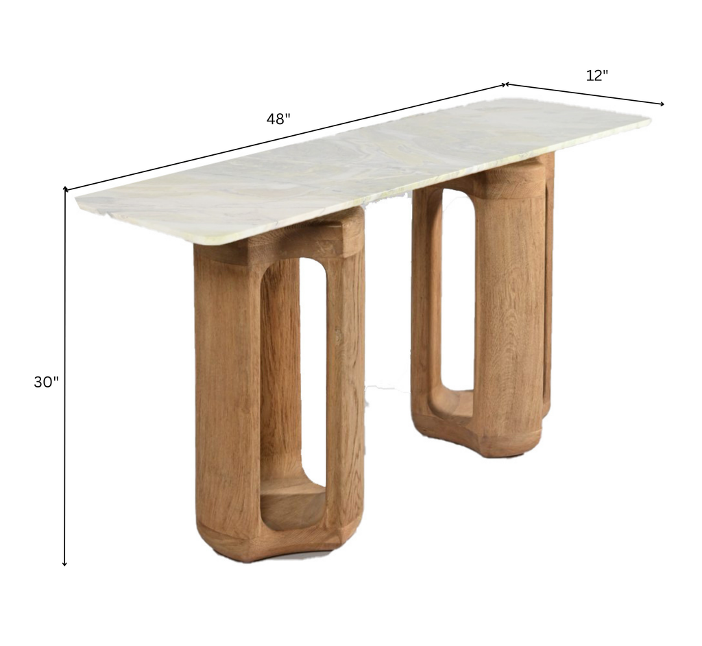 Leila Marble-Top Console Table