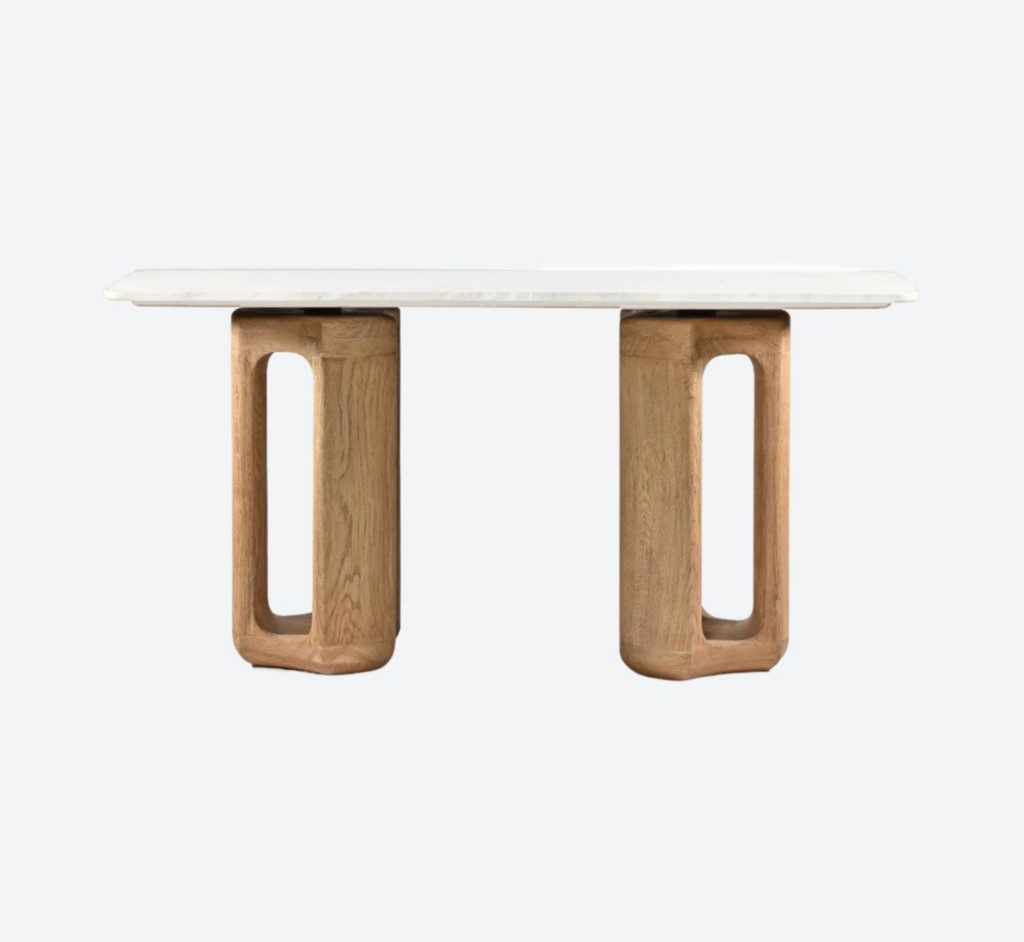 Leila Marble-Top Console Table
