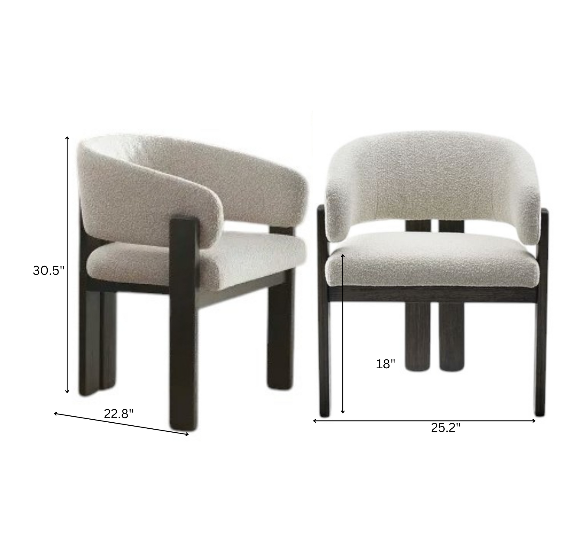 Flute Wooden Dining Table Set