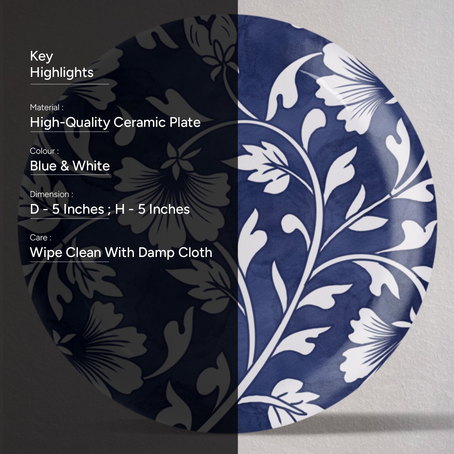 Mediterranean Mosaic Wall Plates Set of 5