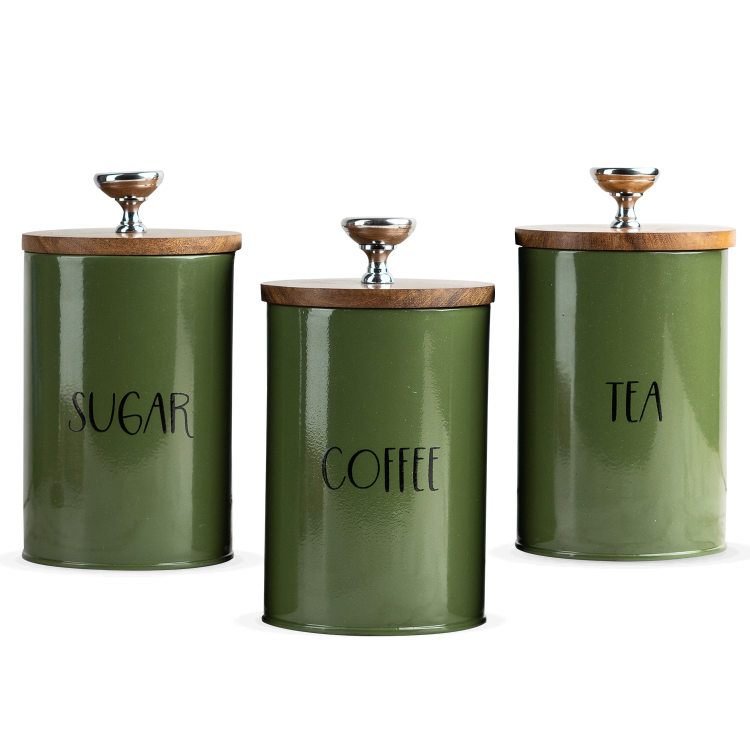 Cache Kitchen Canister Jars Olive - Set of 3