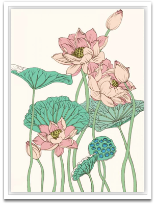 Botanical Gloriosa Lotus I