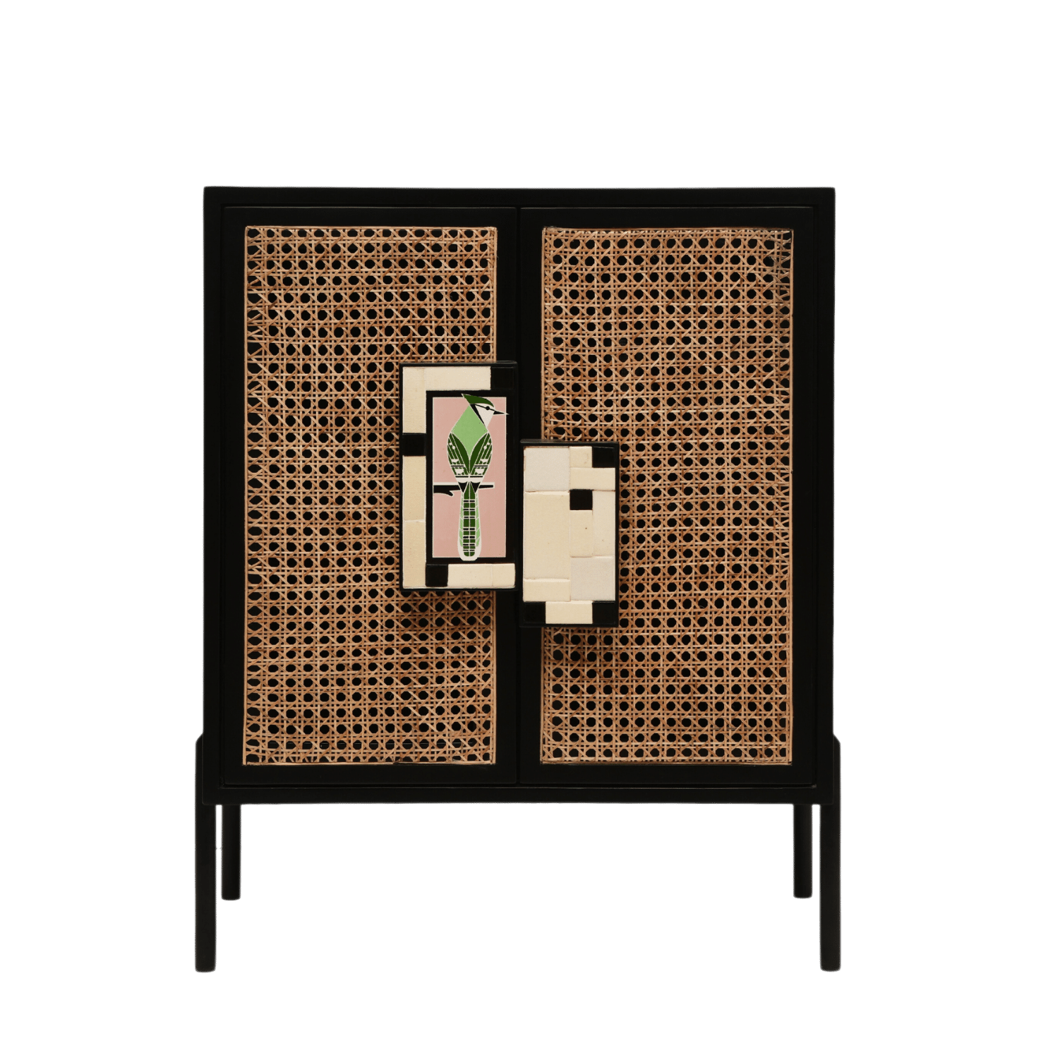 Gobleto Cane  Bar Cabinet