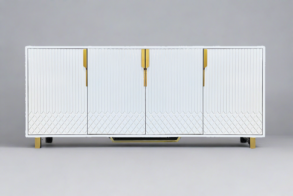 Gourie Louvered Console Table