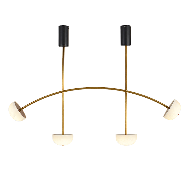 Alabaster Curve Chandelier - Gold