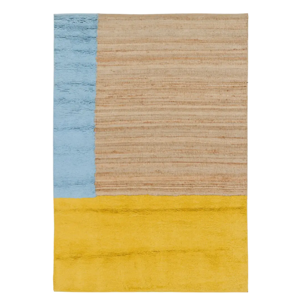 Hemp & Wool Hand knotted Carpet-Dunazure