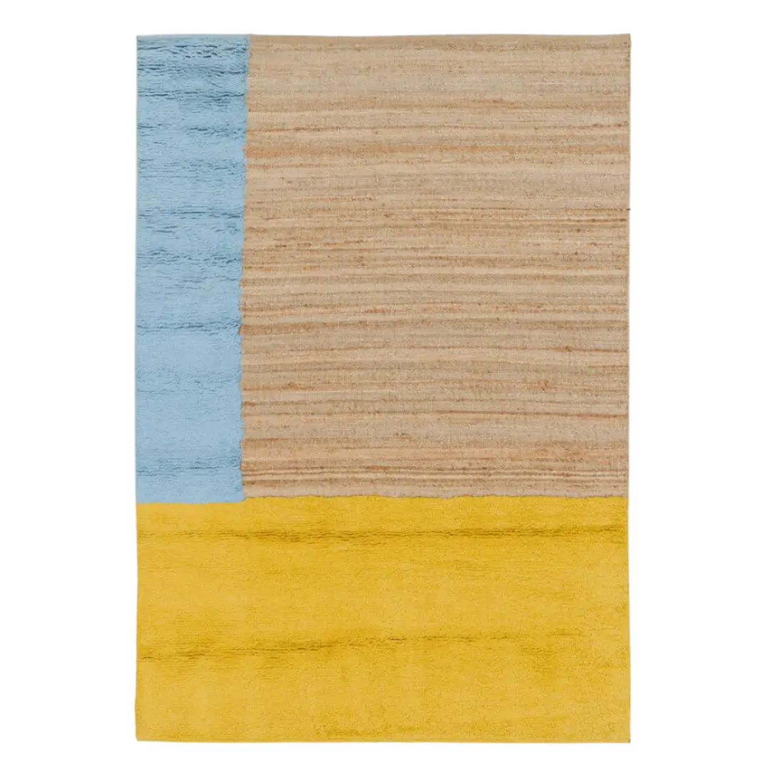 Hemp & Wool Hand knotted Carpet-Dunazure