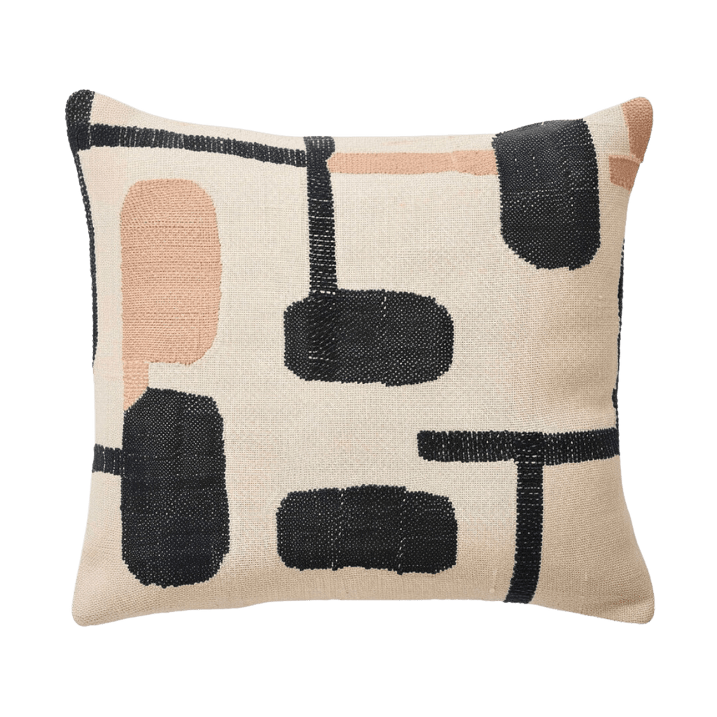 Cotton Handwoven Cushion Cover-Mushroom