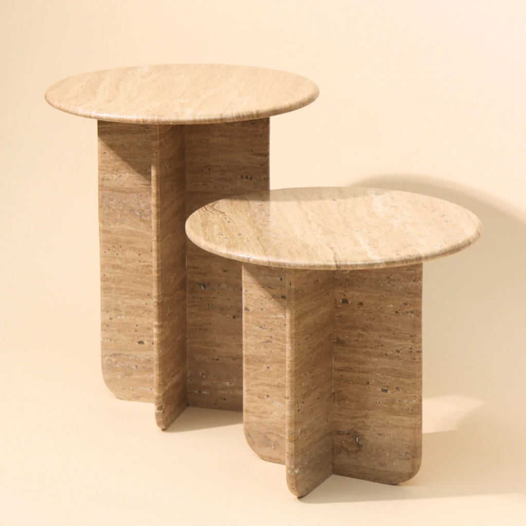 Norge Marble Table - Travertine