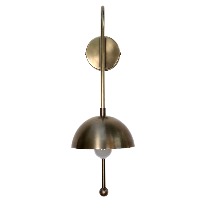 A Wall Sconce Brass Dome