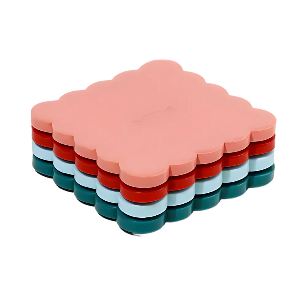Memphis Scalloped Coasters (Set of 4)