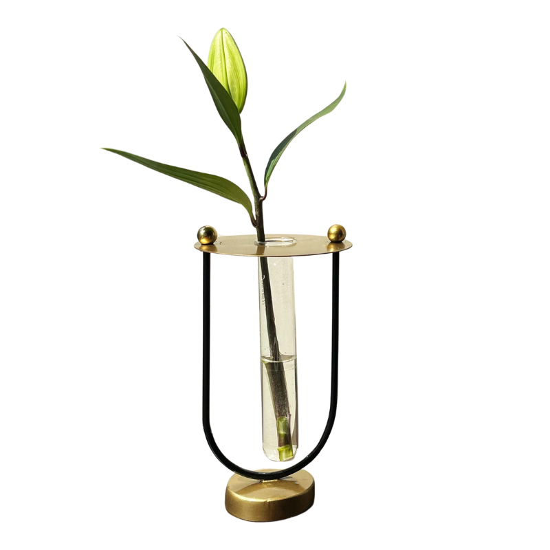 Gold Budvase with Test Tube