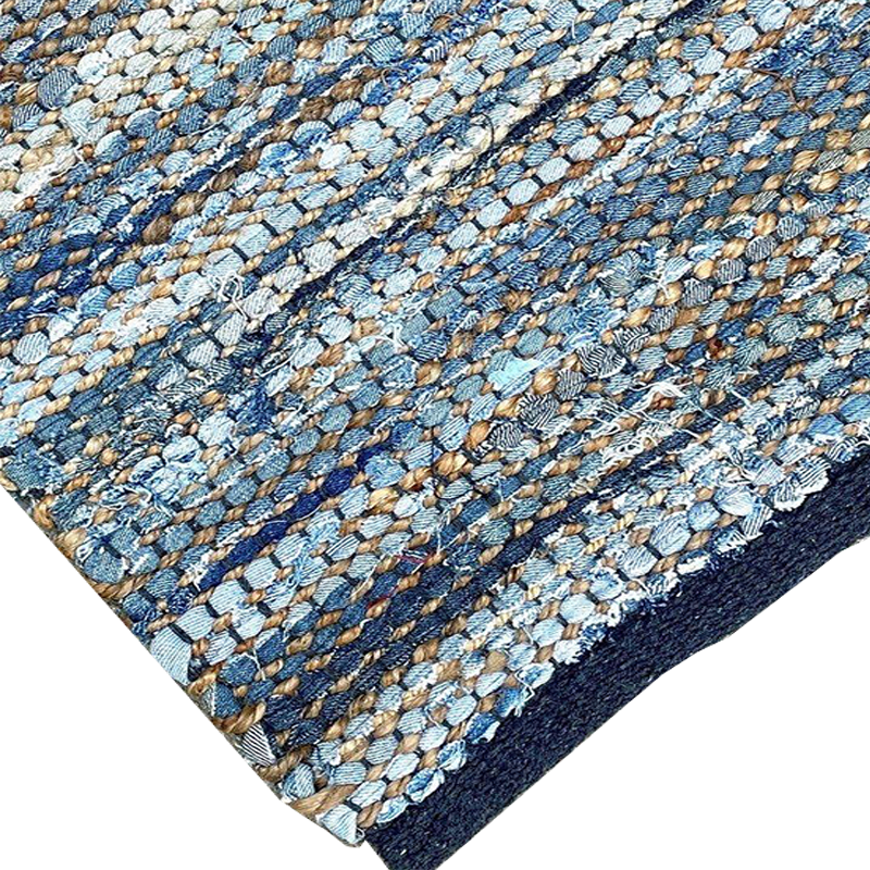 Denim & Hemp Handwoven Rug _ Mezclilla