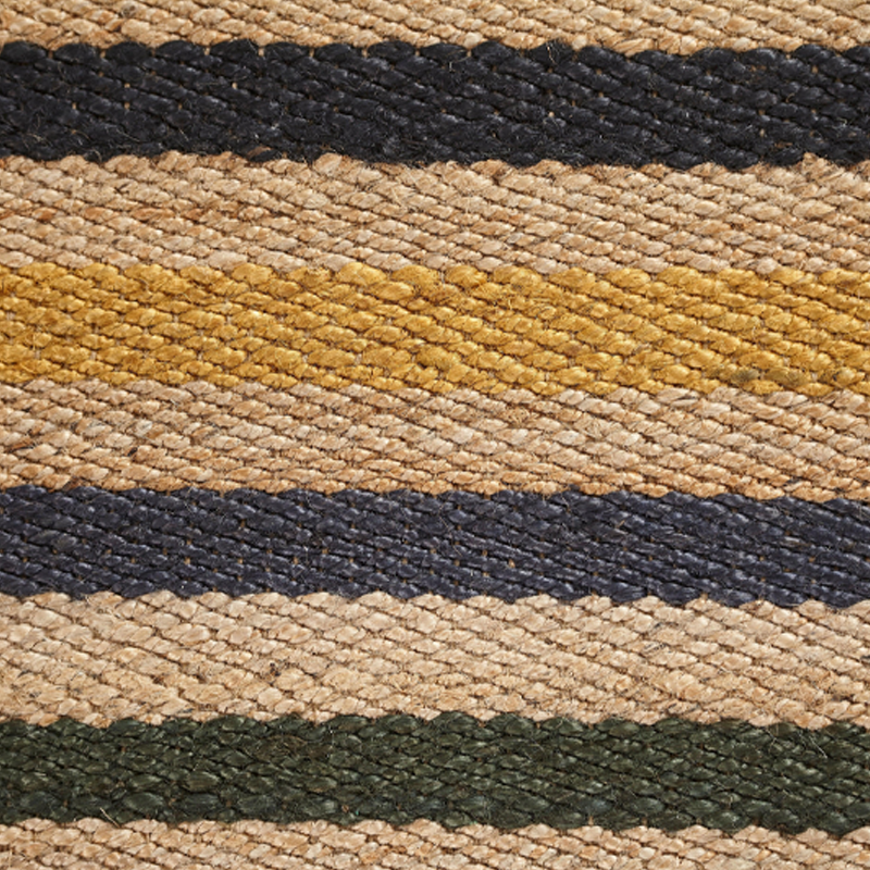 Hemp HandWoven Rug _Multi Stripe