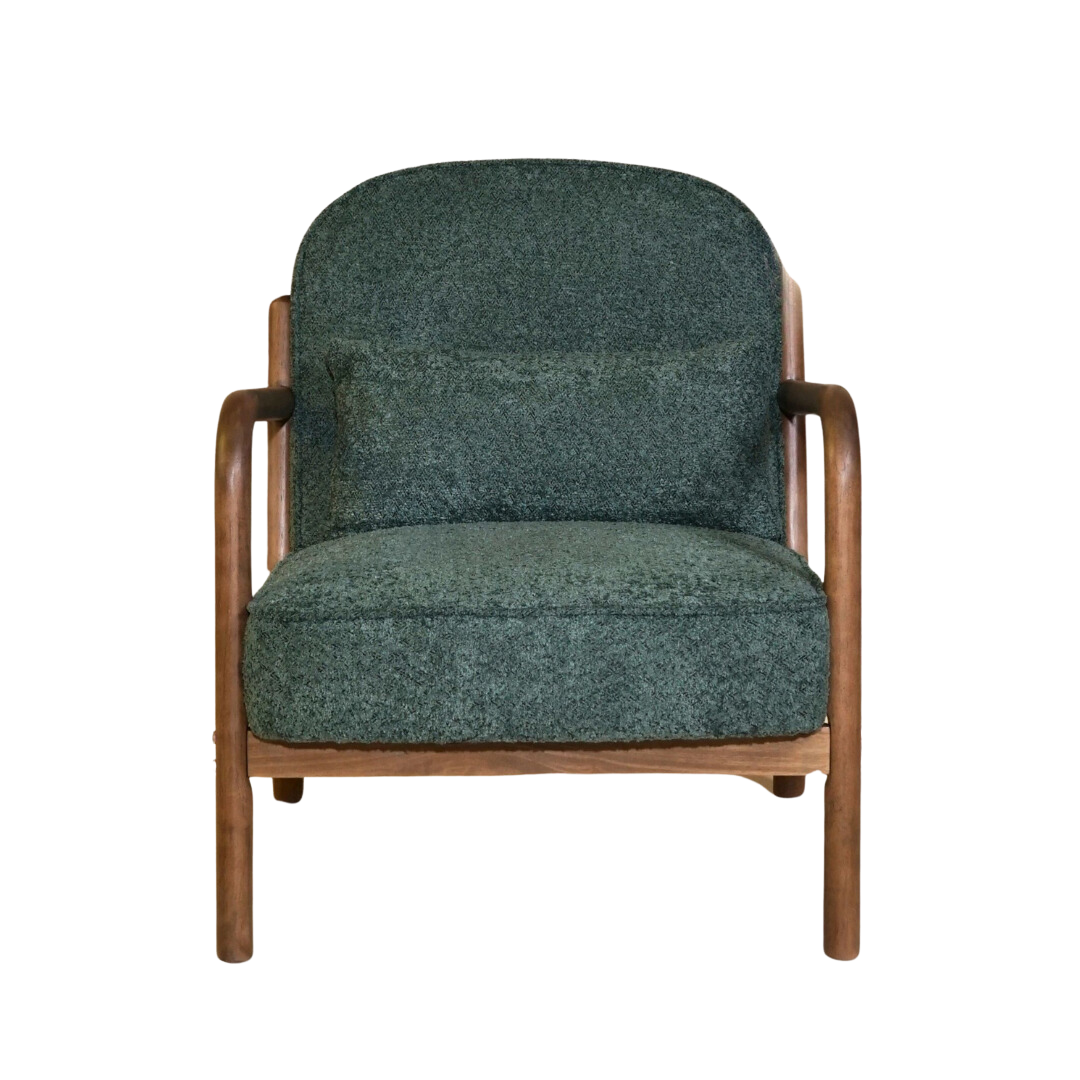 Elara Bouclé Armchair - Green