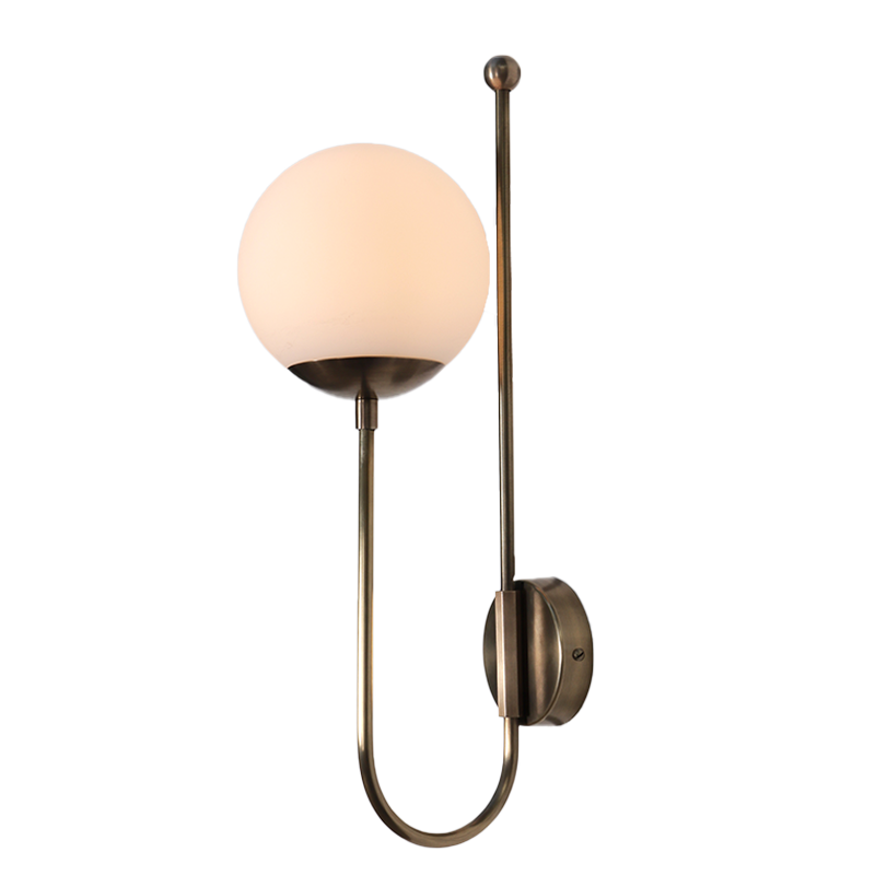 J Wall Sconce Glass Globe