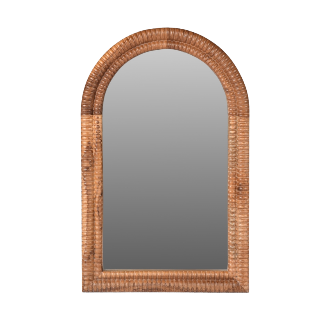Arable Teak Wood Wall Mirror