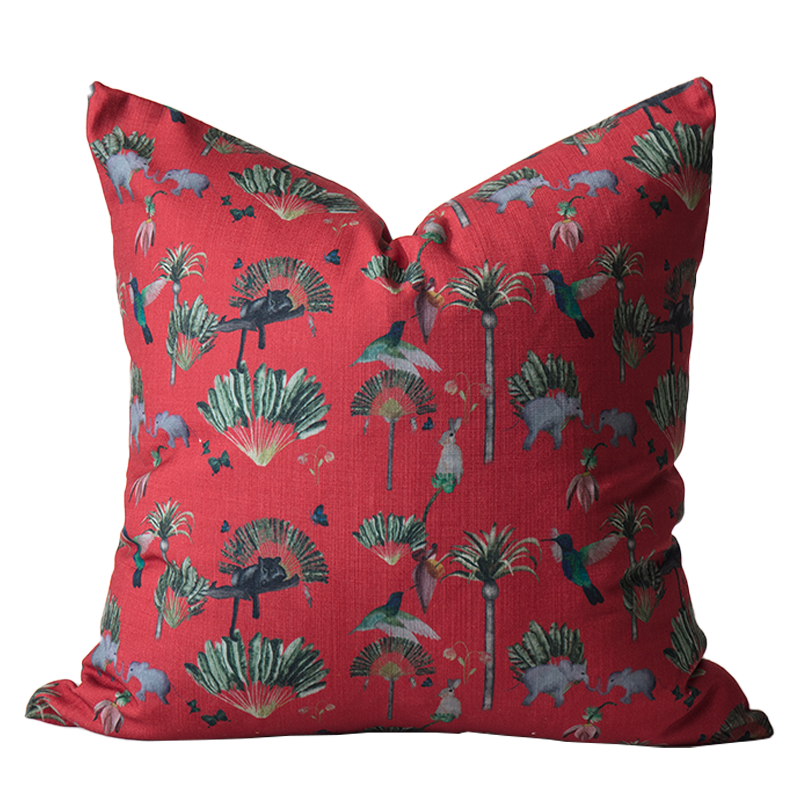 Crimson Palm Forest Print