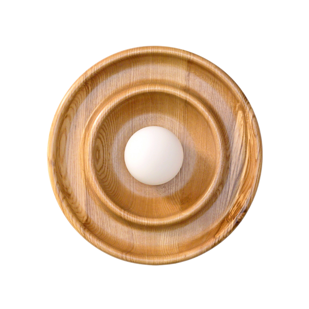 Discus Wall Light - White Ash