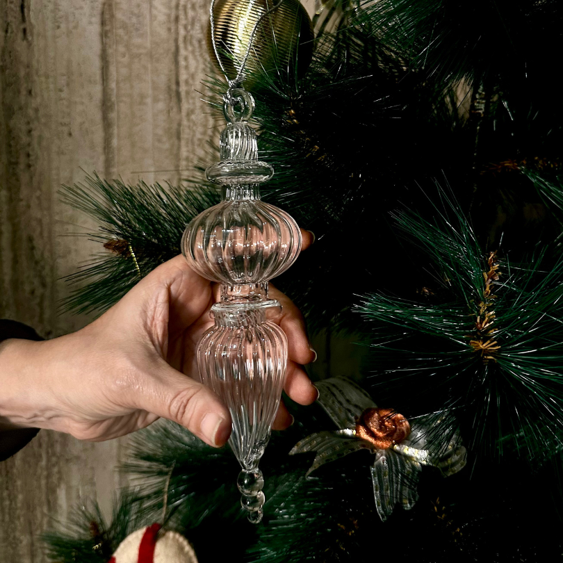 Christmas Glass Ornaments (6 pc)