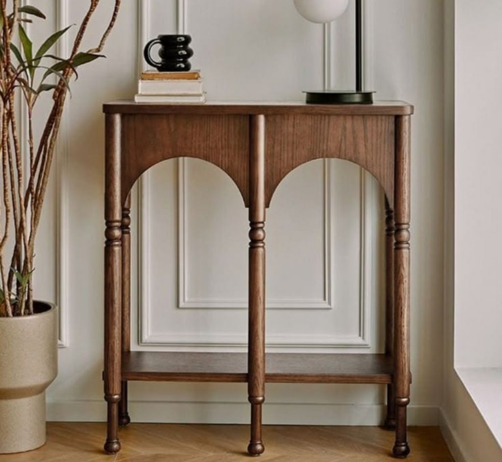 Cara Wooden Storage 2-Tier Console Table