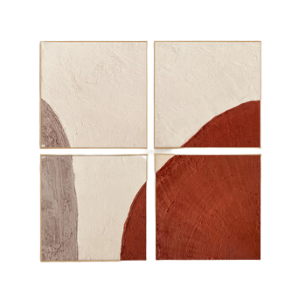 Mud Textured Wall Art (Set of 4)