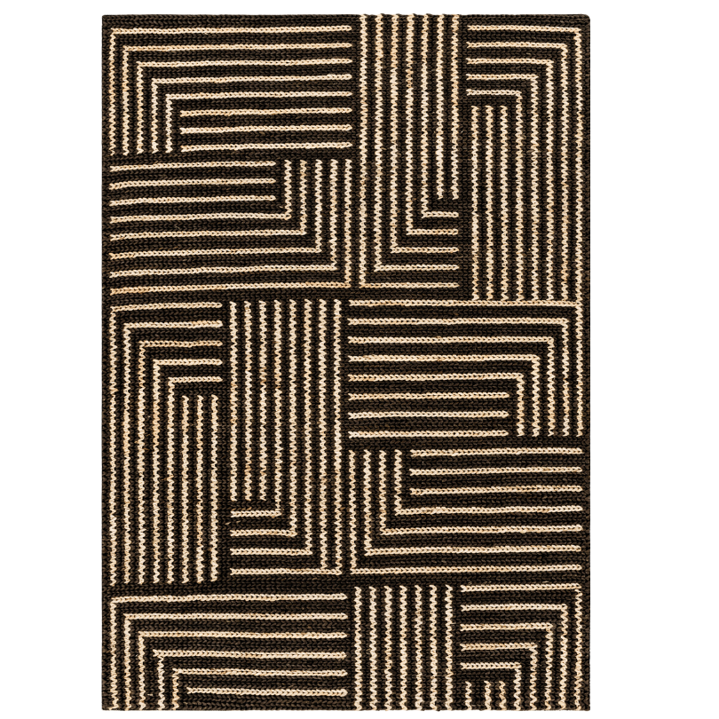 Hemp Hand Woven Rug _ Sparta Stripes