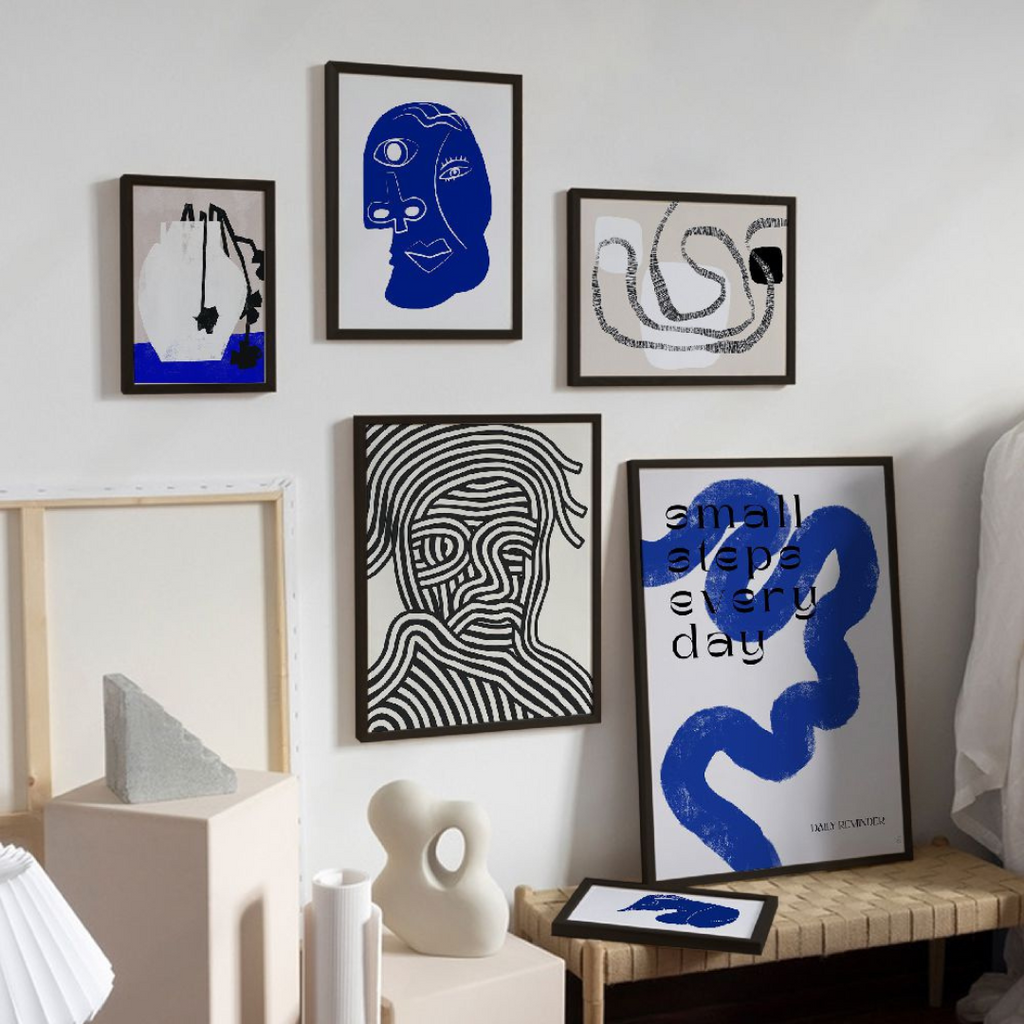 Gallery Wall Art: Blue Mood | Set of 6