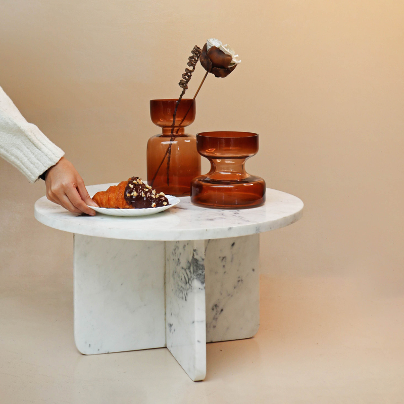 Haze Brown Glass Vase