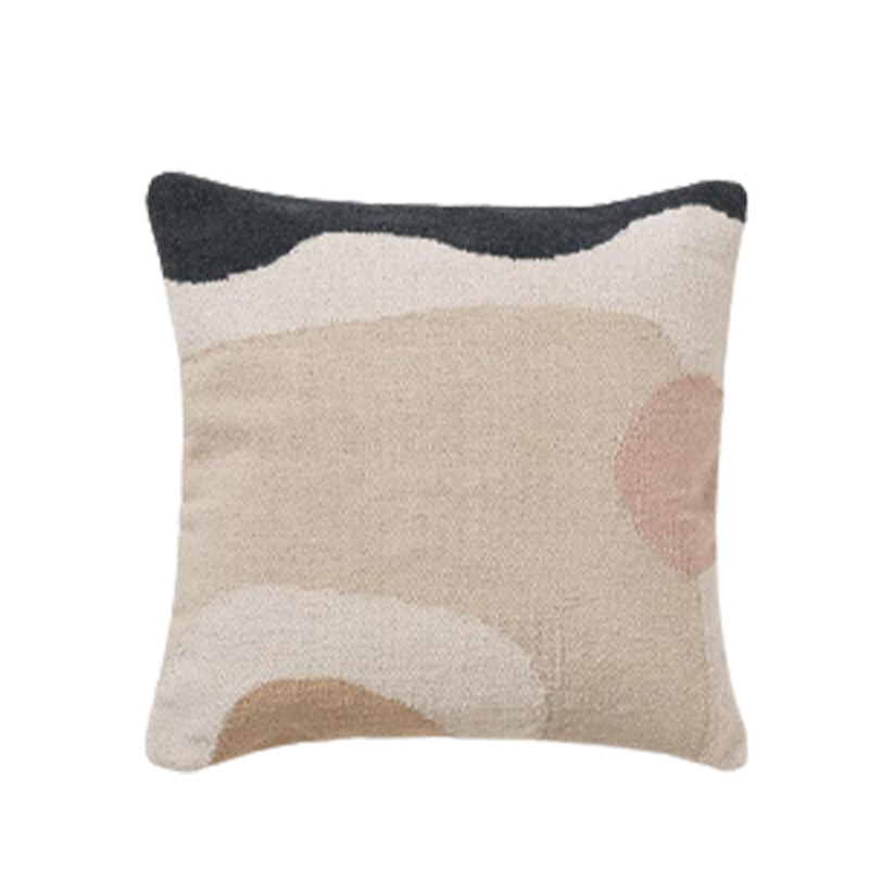 Cotton Handwoven Cushion Cover-Landscape