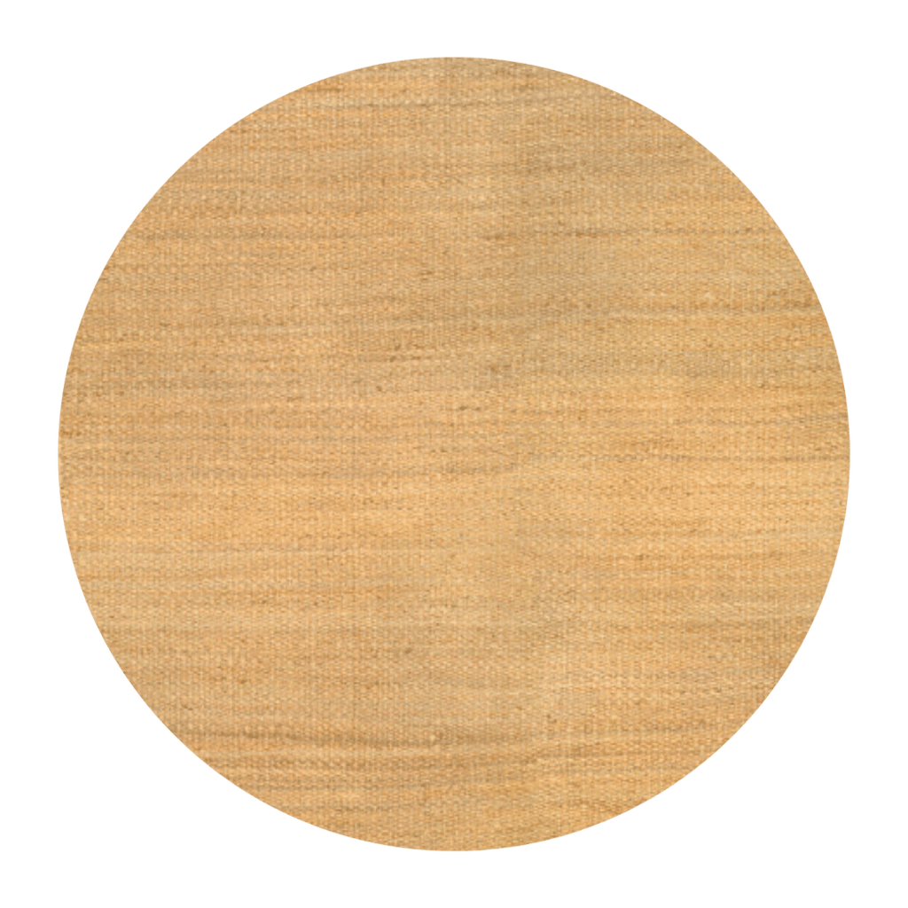 Hemp Handwoven Rug - Natural Panja Round