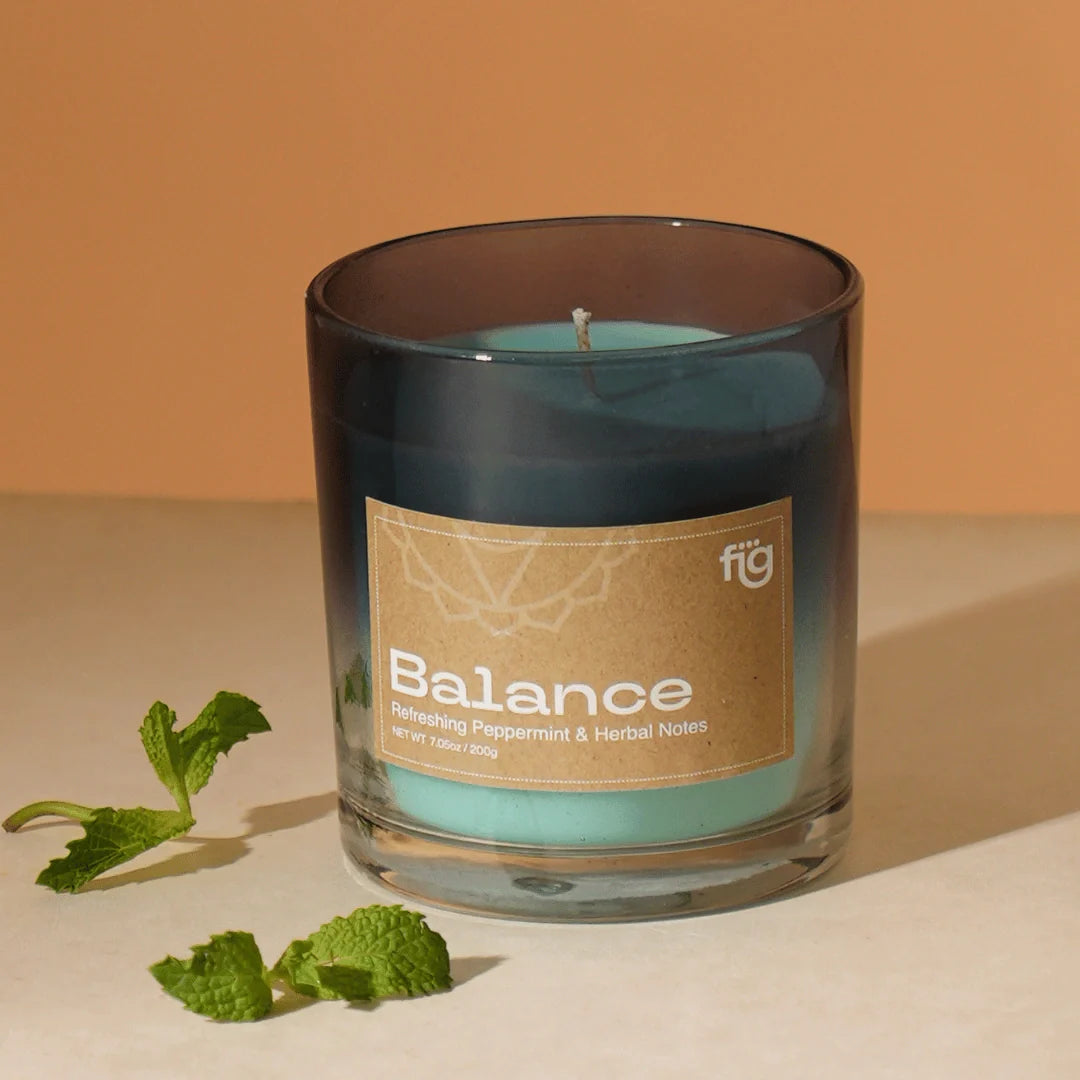 Balance Peppermint Vegan Wax Candle - Palm Wax Scented