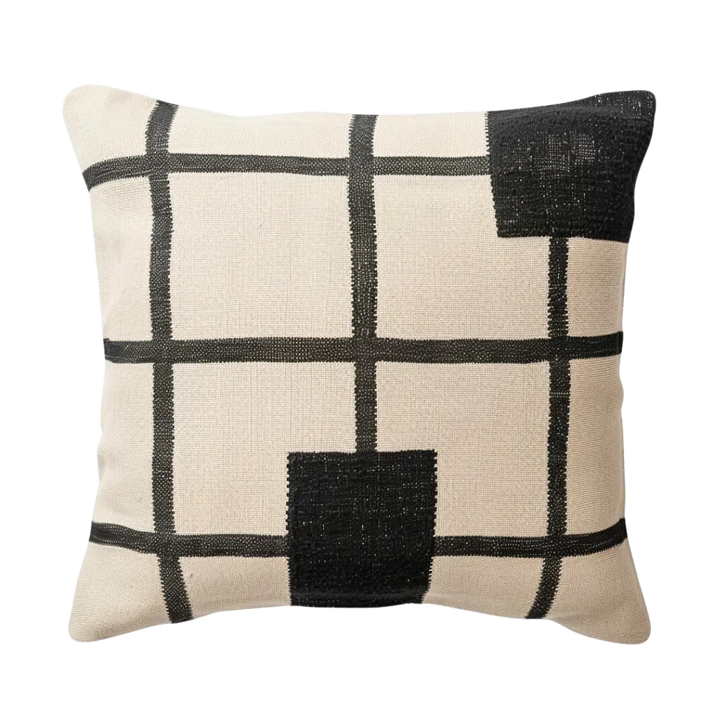Cotton Handwoven Cushion Cover-Reggie
