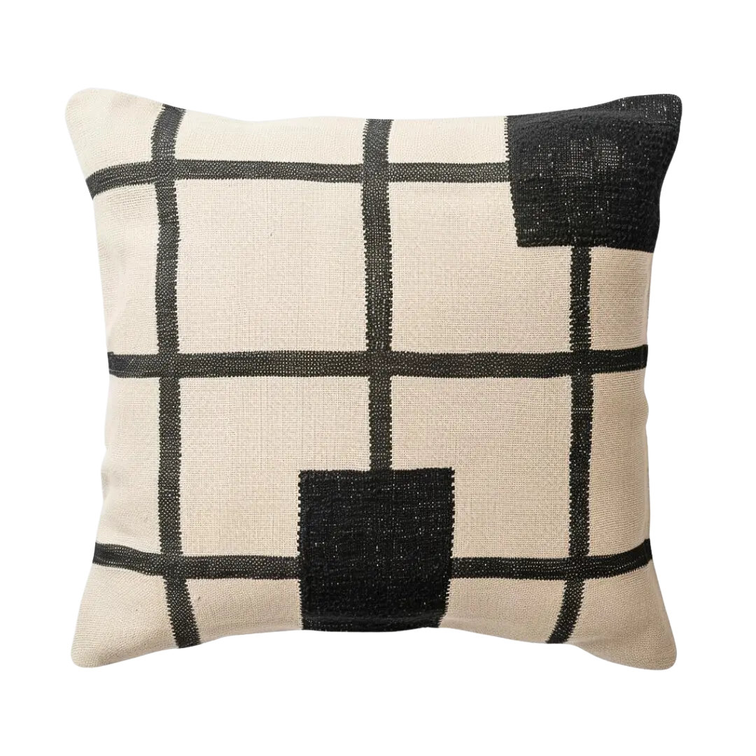 Cotton Handwoven Cushion Cover-Reggie