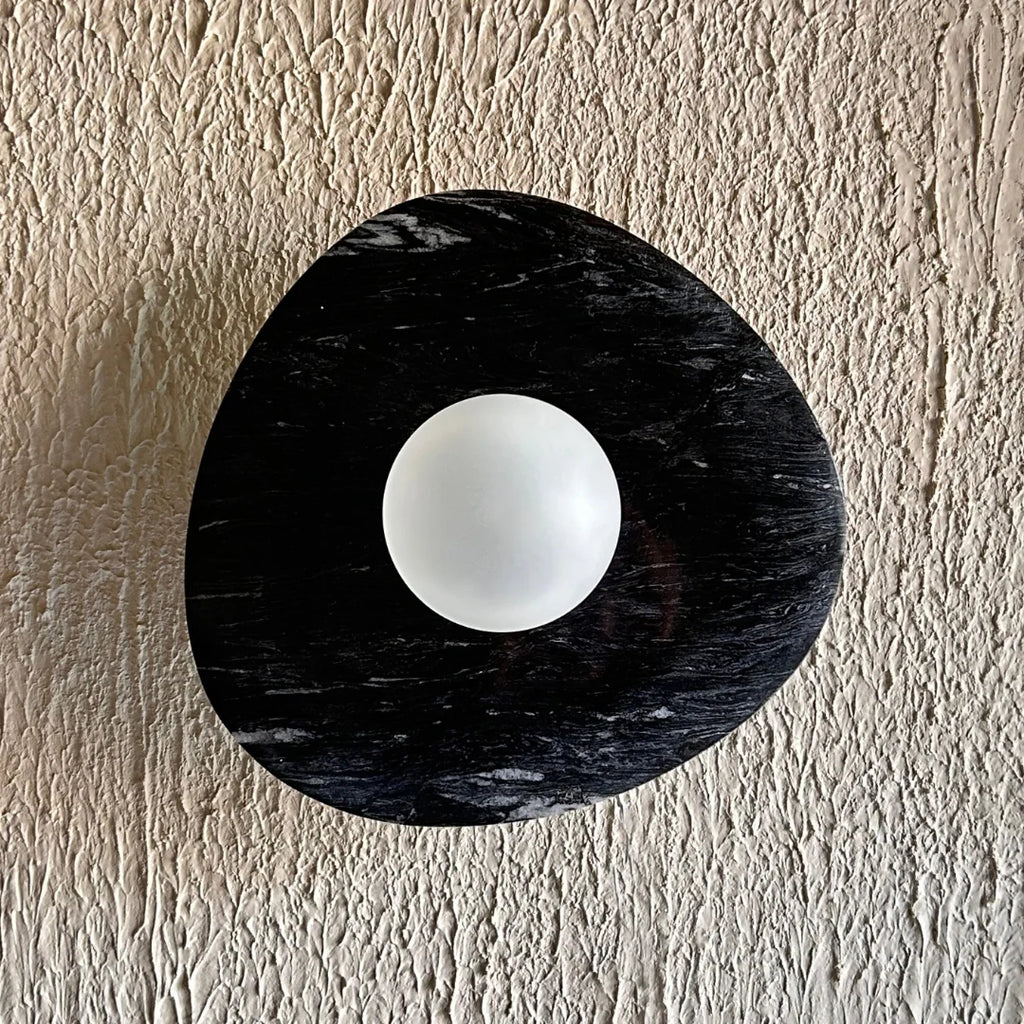 Aureole Textured Black Wall Light
