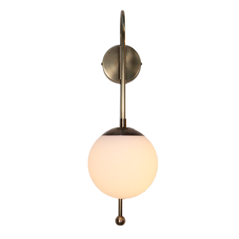 A Wall Sconce Glass Globe