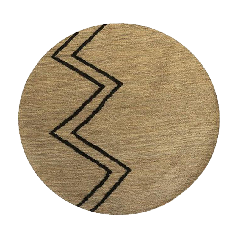 Hemp Handmade Round : Zig Zag