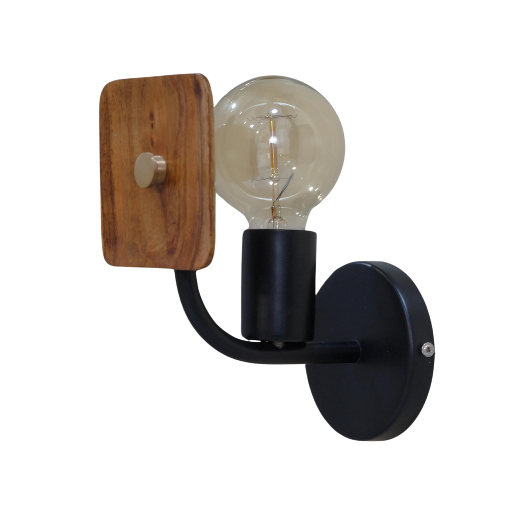Lodge Wooden Wall Sconce