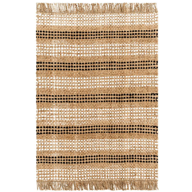Hemp Hand Woven Rug _ Frontier Fringe