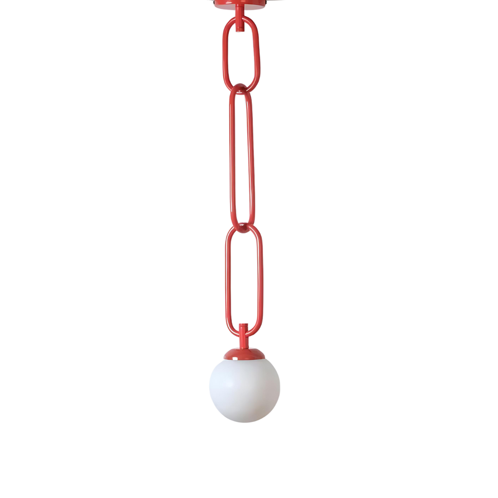 Chain Link Torus Red Ceiling Light